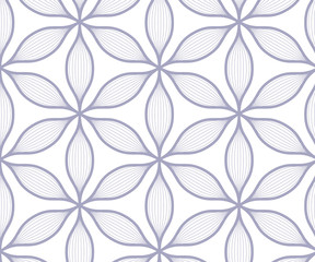 linear vector pattern, repeating abstract leaves, purple line of leaf or flower