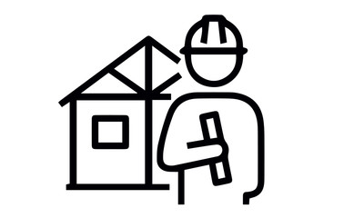 Handyman icons vector design black and white 