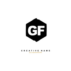 G H GH Initial logo template vector. Letter logo concept