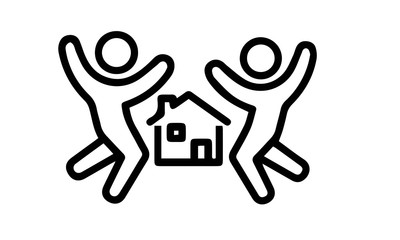  Home Buying icons vector design black and white 
