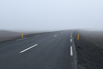 road in the fog