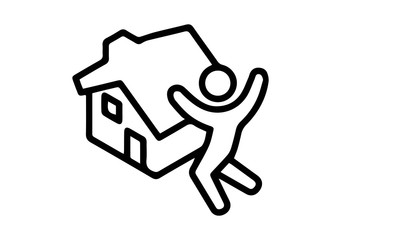  Home Buying icons vector design black and white 