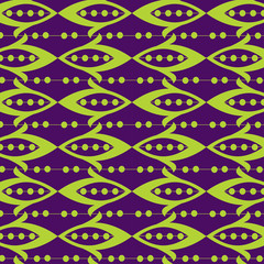 seamless abstract vector pattern design in green and violet design.