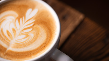 Coffee cappuccino art foam