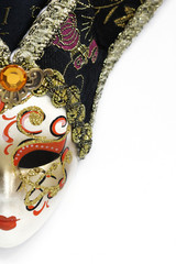 Venice female mask with copy space for text (manual focus)