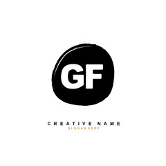 G H GH Initial logo template vector. Letter logo concept