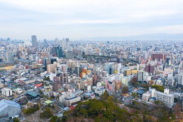 Fototapeta na wymiar skyline cityscape of Osaka in Japan
