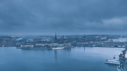 Obraz na płótnie Canvas Stockholm with Dark Clouds