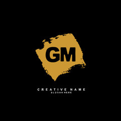 G M GM Initial logo template vector. Letter logo concept