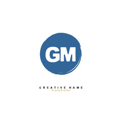 G M GM Initial logo template vector. Letter logo concept