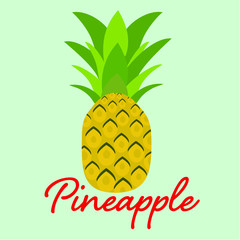 Seamless Vector pineapple background. Exotic tropical fruit. Summer fruits for healthy lifestyle. Pineapple fruit. Vector illustration. Pineapple illustration, typography, t-shirt graphics, vectors.