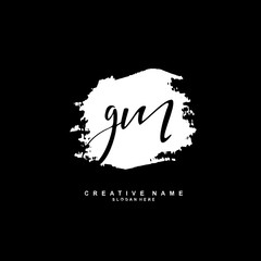 G M GM Initial logo template vector. Letter logo concept