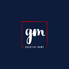 G M GM Initial logo template vector. Letter logo concept