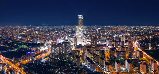 Fototapeta premium skyline cityscape of Osaka in Japan