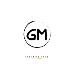 G M GM Initial logo template vector. Letter logo concept