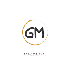 G M GM Initial logo template vector. Letter logo concept