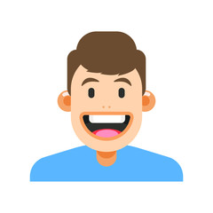 Flat design man character vector illustration, cartoon character, isolated on white background