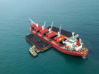 Coal shipping on MV aerial photography