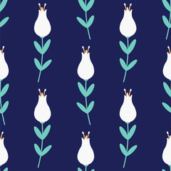 White flowers seamless repeat pattern for wrapping paper,fabrics,textile.