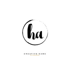 H A HA Initial logo template vector. Letter logo concept