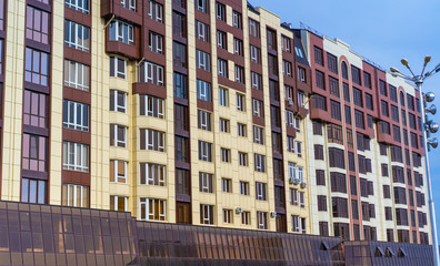 New multi-storey residential building against the sky