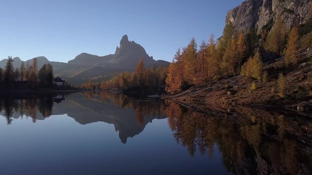 Croda da Lago is a small mountain chain in the central Dolomites in Veneto, northern Italy, just east of the Giau Pass. The highest peak of the group, the Cima d'Ambrizzola has an elevation of 2,715m