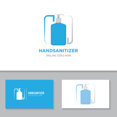 hand sanitizer logo and icon vector illustration design template