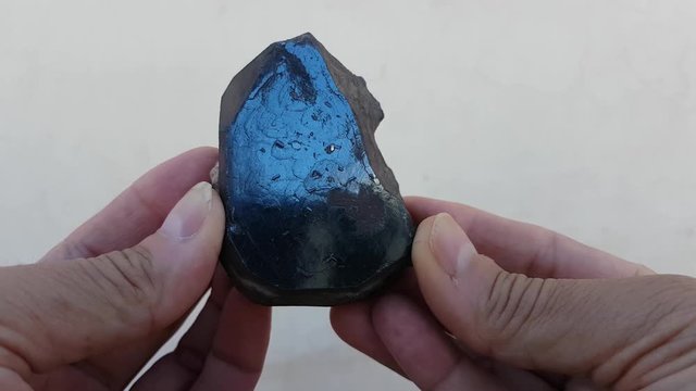 Hematite Specimen wih rutile on surface.