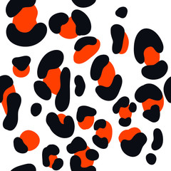 Leopard seamless pattern, wallpaper background, print texture wildlife animal, vector illustration.