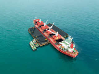 Coal shipping on MV aerial photography