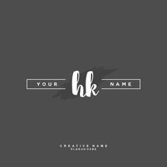 H K HK Initial logo template vector. Letter logo concept