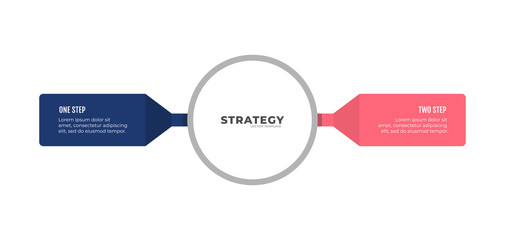 Vector infographic diagram title number options. Business concept with 2 steps, processes.
