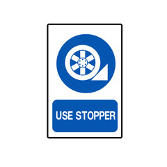 Use Stopper Symbol, Vector Illustration, Isolate On White Background Icon.