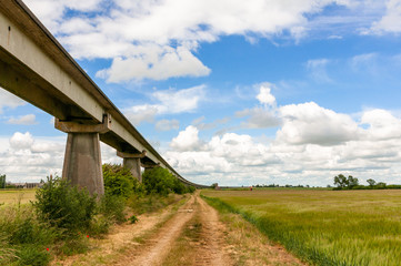 Voie d'essai aerotrain france, beauce