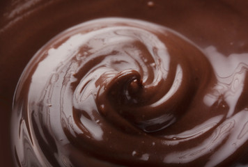 Swirl of chocolate paste