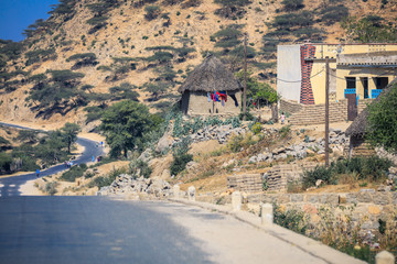 Small Local Village with Typical Keren Houses, Eritrea