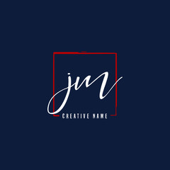 J M JM Initial logo template vector. Letter logo concept