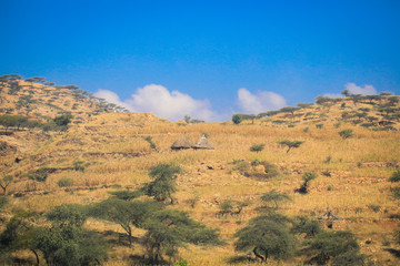 Small Local Village with Typical Keren Houses, Eritrea
