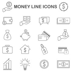 Vector illustration of thin line icons for business, banking, contact, social media, technology, seo, logistic, education, sport, medicine, travel, weather, construction, arrow. Linear symbols set.