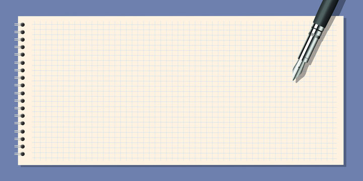 Le fond blanc d’une feuille de bloc-notes pour écrire un message. 