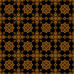 Seamless pattern created by several objects set to background