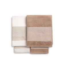 Pair of towel sets, isolated on white background