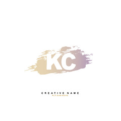 K C KC Initial logo template vector. Letter logo concept