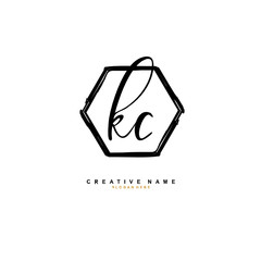 K C KC Initial logo template vector. Letter logo concept