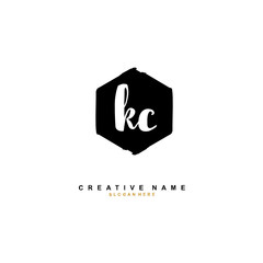 K C KC Initial logo template vector. Letter logo concept
