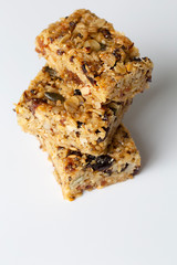 Oatmeal bars flap jack fruit nuts seeds healthy snacks