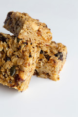 Oatmeal bars flap jack fruit nuts seeds healthy snacks