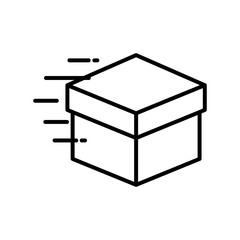 Delivery box line style icon vector design