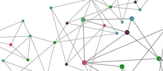 Line points connections, triangular technology design. Abstract geometric background