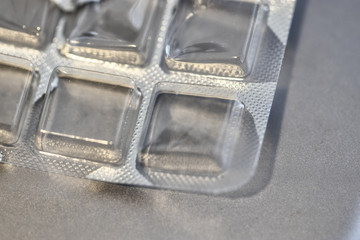Packets of empty Nicotine Gum to help stop smoking